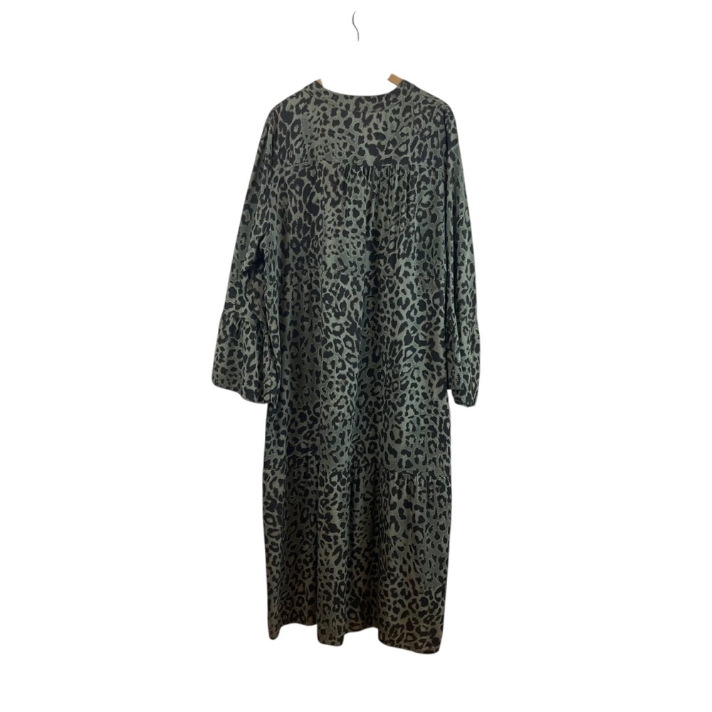 Made in Italy Leopard Print Tiered Maxi Dress Size L-XL - Picture 4 of 9